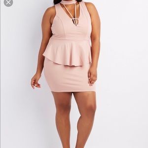 Charolette Russe Plus Size Caged Mock Neck Dress
